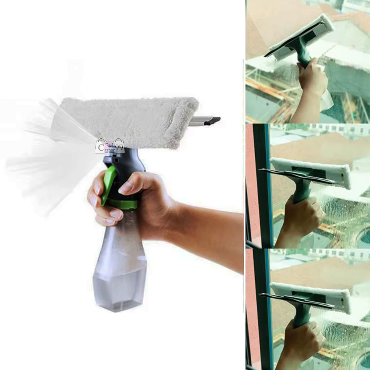 Miniatura 2 de Limpia Vidrios Con Atomizador 3 en 1